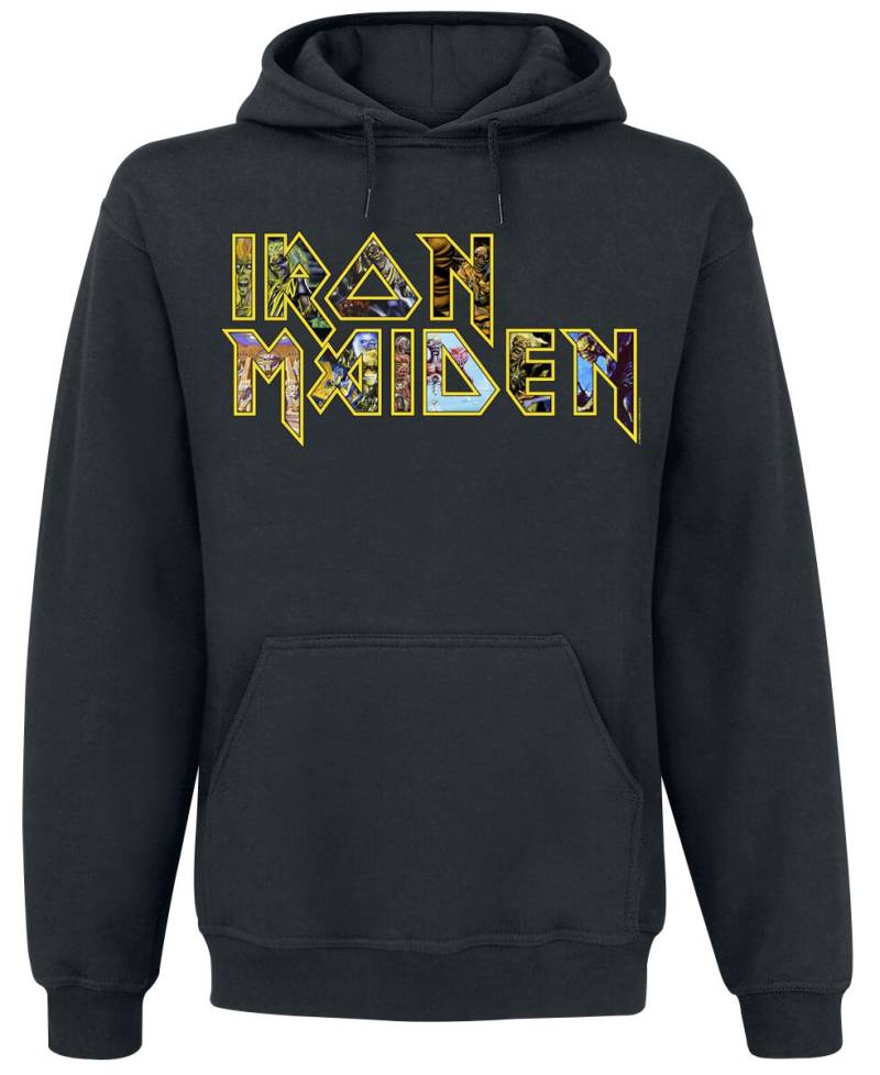 Iron Maiden Eddies Logo Kapuzenpullover schwarz in S von Iron Maiden