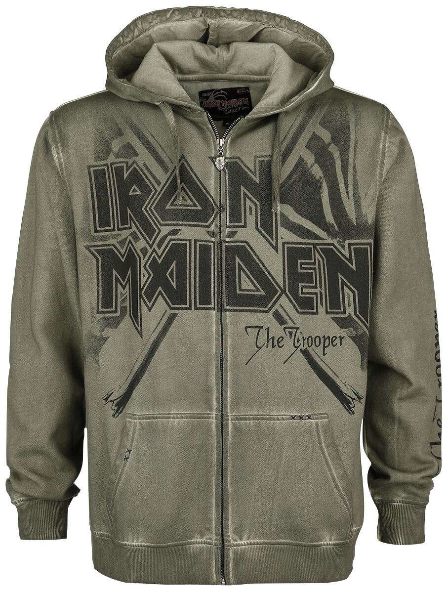 Iron Maiden Kapuzenjacke - EMP Signature Collection - S bis 5XL - für Männer - Größe L - oliv  - EMP exklusives Merchandise! von Iron Maiden