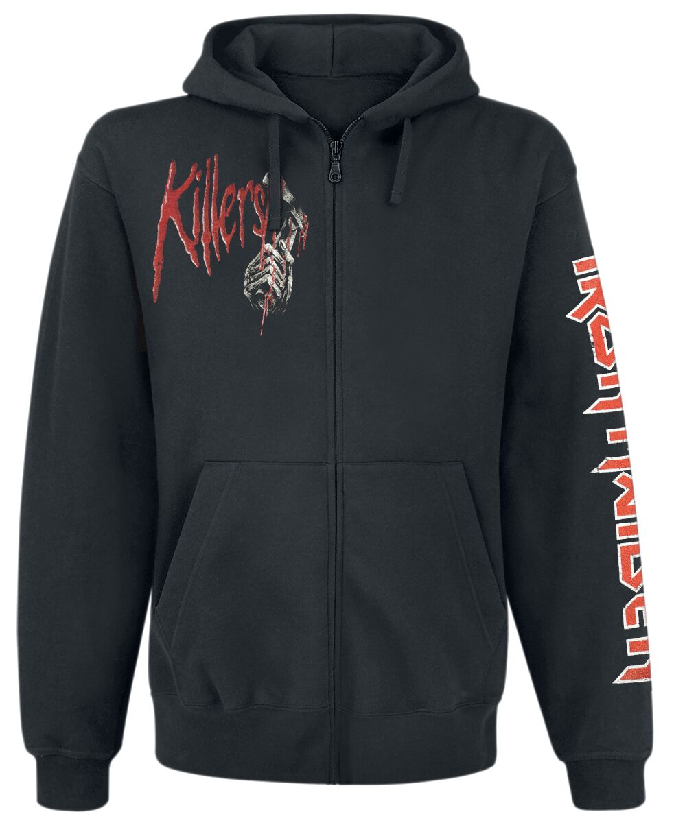 Iron Maiden Kapuzenjacke - Eddie Kills - S bis XXL - für Männer - Größe L - schwarz  - Lizenziertes Merchandise! von Iron Maiden