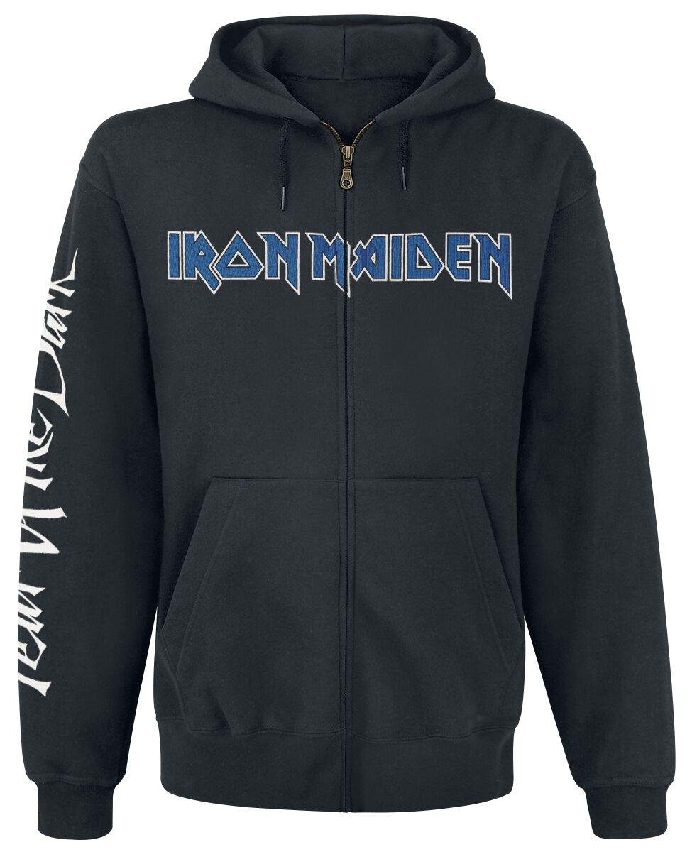 Iron Maiden Kapuzenjacke - Fear Of The Dark - S bis XL - für Männer - Größe L - schwarz  - Lizenziertes Merchandise! von Iron Maiden