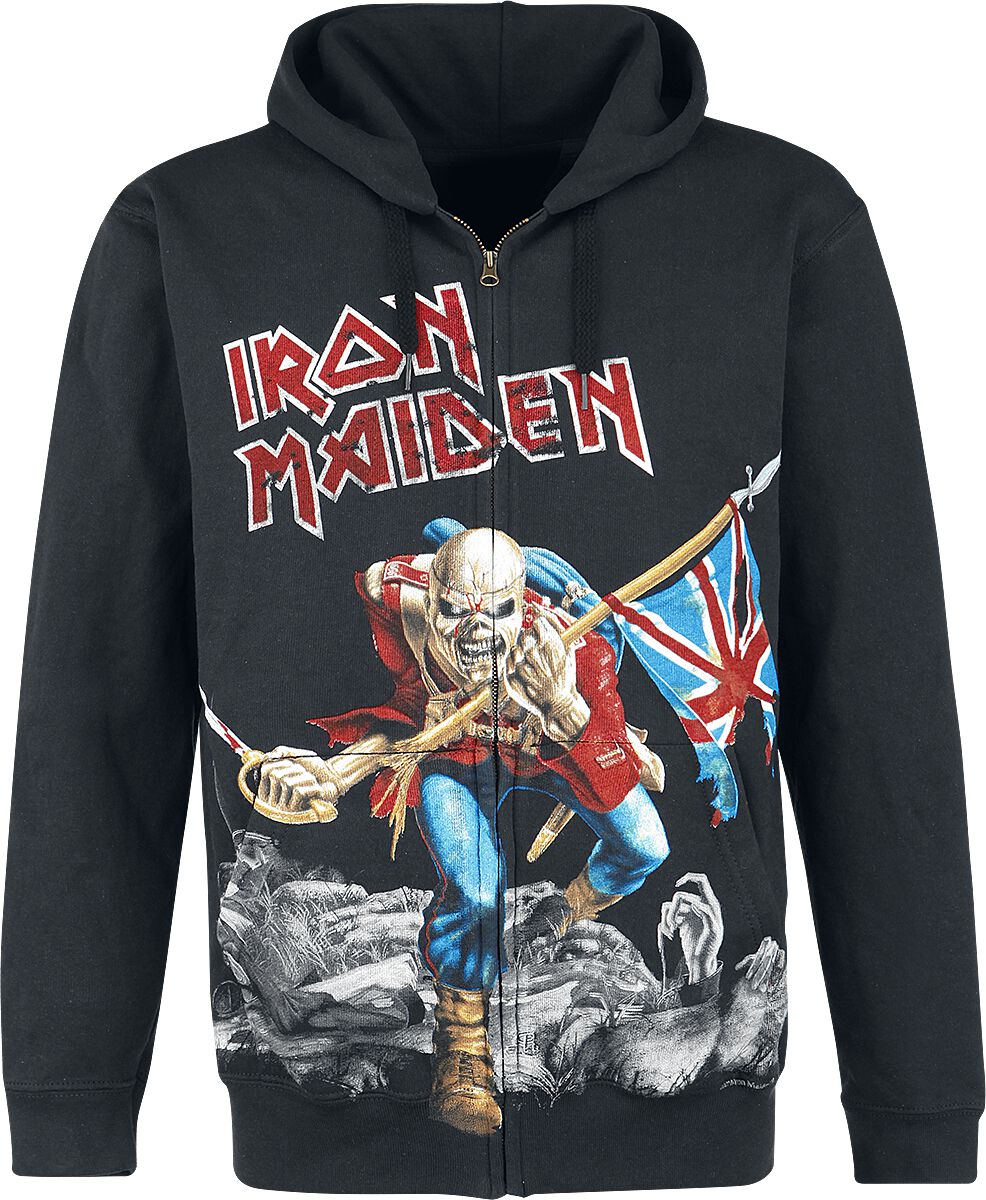 Iron Maiden Kapuzenjacke - The Trooper - Battlefield - M bis XXL - für Männer - Größe L - schwarz  - EMP exklusives Merchandise! von Iron Maiden