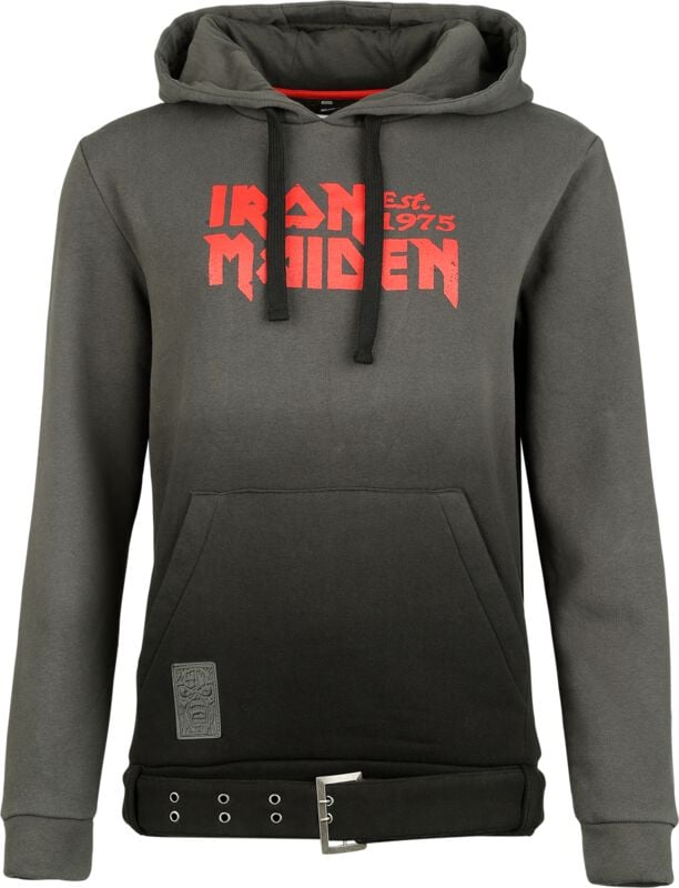 Iron Maiden Kapuzenpullover - EMP Signature Collection - S bis 3XL - für Damen - Größe L - grau/schwarz  - EMP exklusives Merchandise! von Iron Maiden
