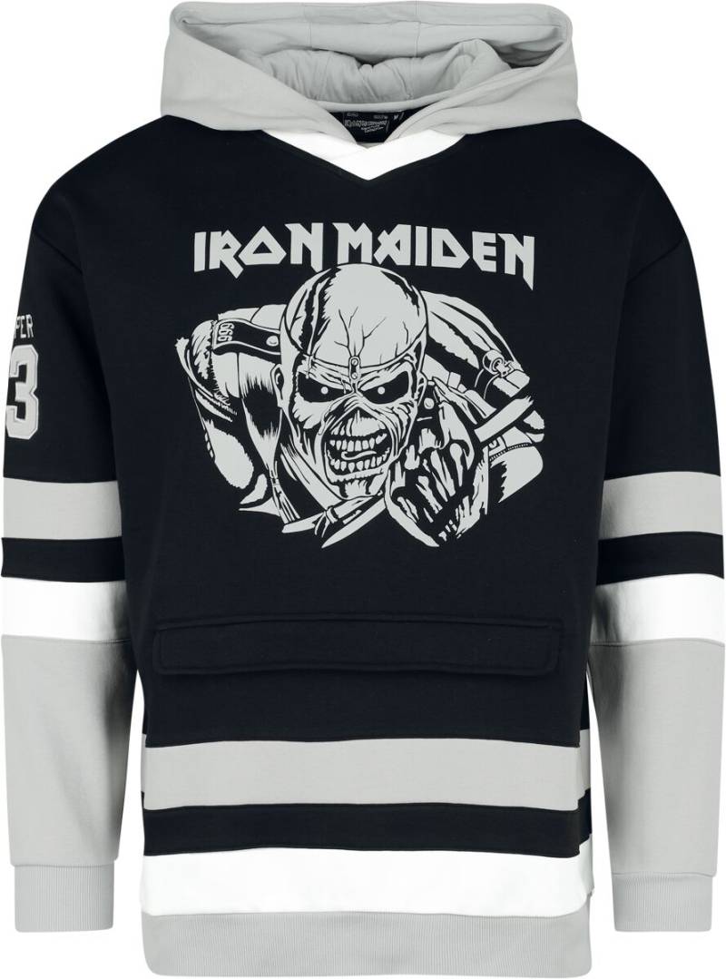 Iron Maiden Kapuzenpullover - EMP Signature Collection - M bis XL - für Männer - Größe M - weiß/schwarz/grau  - EMP exklusives Merchandise! von Iron Maiden