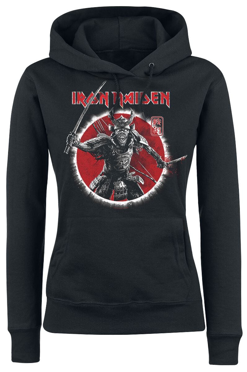 Iron Maiden Kapuzenpullover - Eddie Warrior - S bis XXL - für Damen - Größe L - schwarz  - Lizenziertes Merchandise! von Iron Maiden