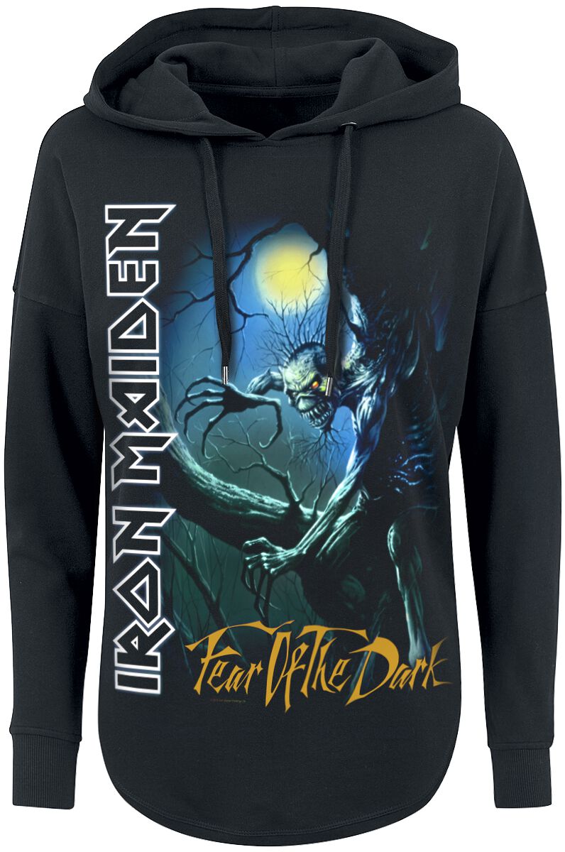Iron Maiden Kapuzenpullover - Fear Of The Dark - S bis M - für Damen - Größe S - schwarz  - Lizenziertes Merchandise! von Iron Maiden