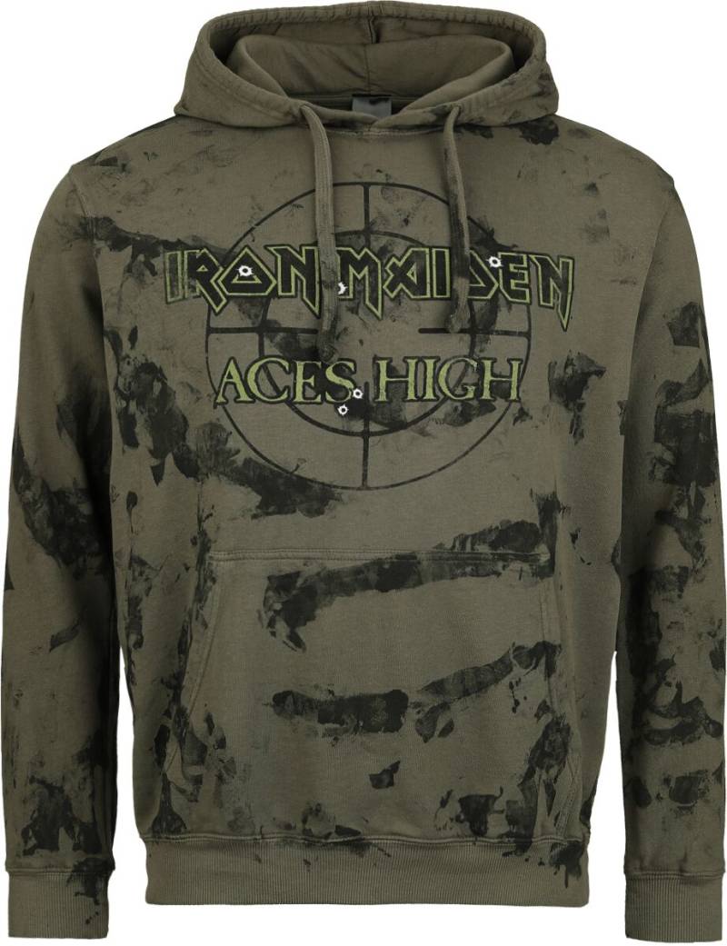 Iron Maiden Kapuzenpullover - High Target - S bis L - für Männer - Größe S - grün  - EMP exklusives Merchandise! von Iron Maiden