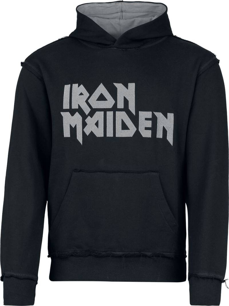 Iron Maiden Kapuzenpullover - Logo - S bis 5XL - für Männer - Größe L - schwarz/grau  - EMP exklusives Merchandise! von Iron Maiden