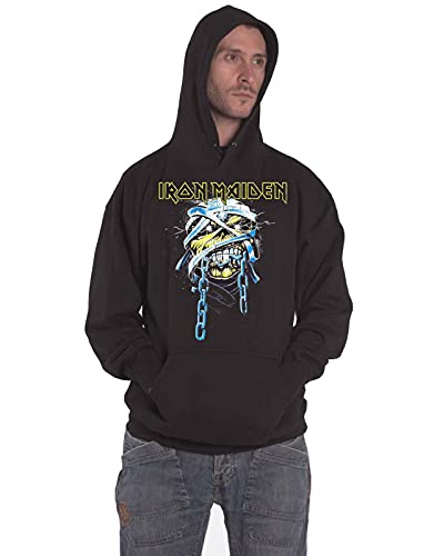 Iron Maiden Kapuzenpullover Powerslave Band Logo Nue offiziell Herren Schwarz XL von Iron Maiden