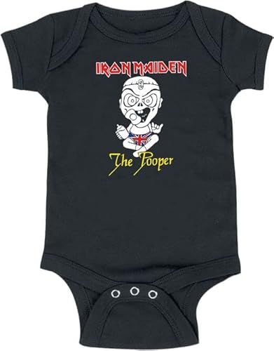 Iron Maiden Kids - The Pooper Unisex Body schwarz 80/86 100% Baumwolle Band-Merch, Bands von Iron Maiden