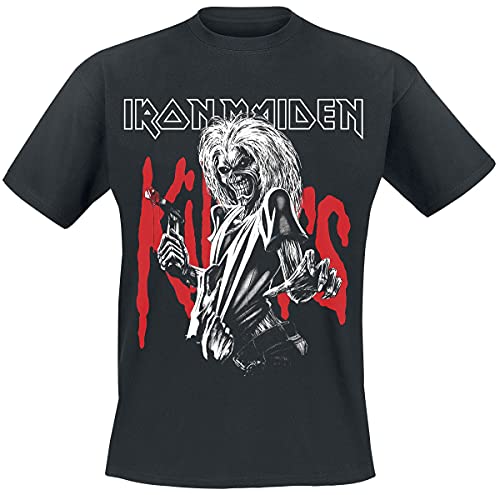 Iron Maiden Killers Eddie Large Graphic Männer T-Shirt schwarz S 100% Baumwolle Band-Merch, Bands von Iron Maiden