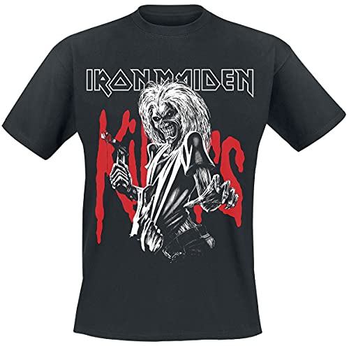 Iron Maiden Killers Eddie Large Graphic Männer T-Shirt schwarz XL 100% Baumwolle Band-Merch, Bands von Iron Maiden