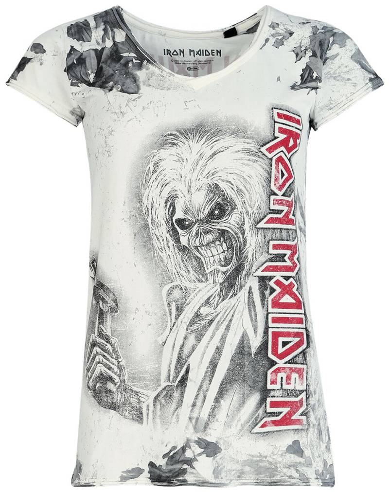 Iron Maiden Killers T-Shirt weiß grau in S von Iron Maiden