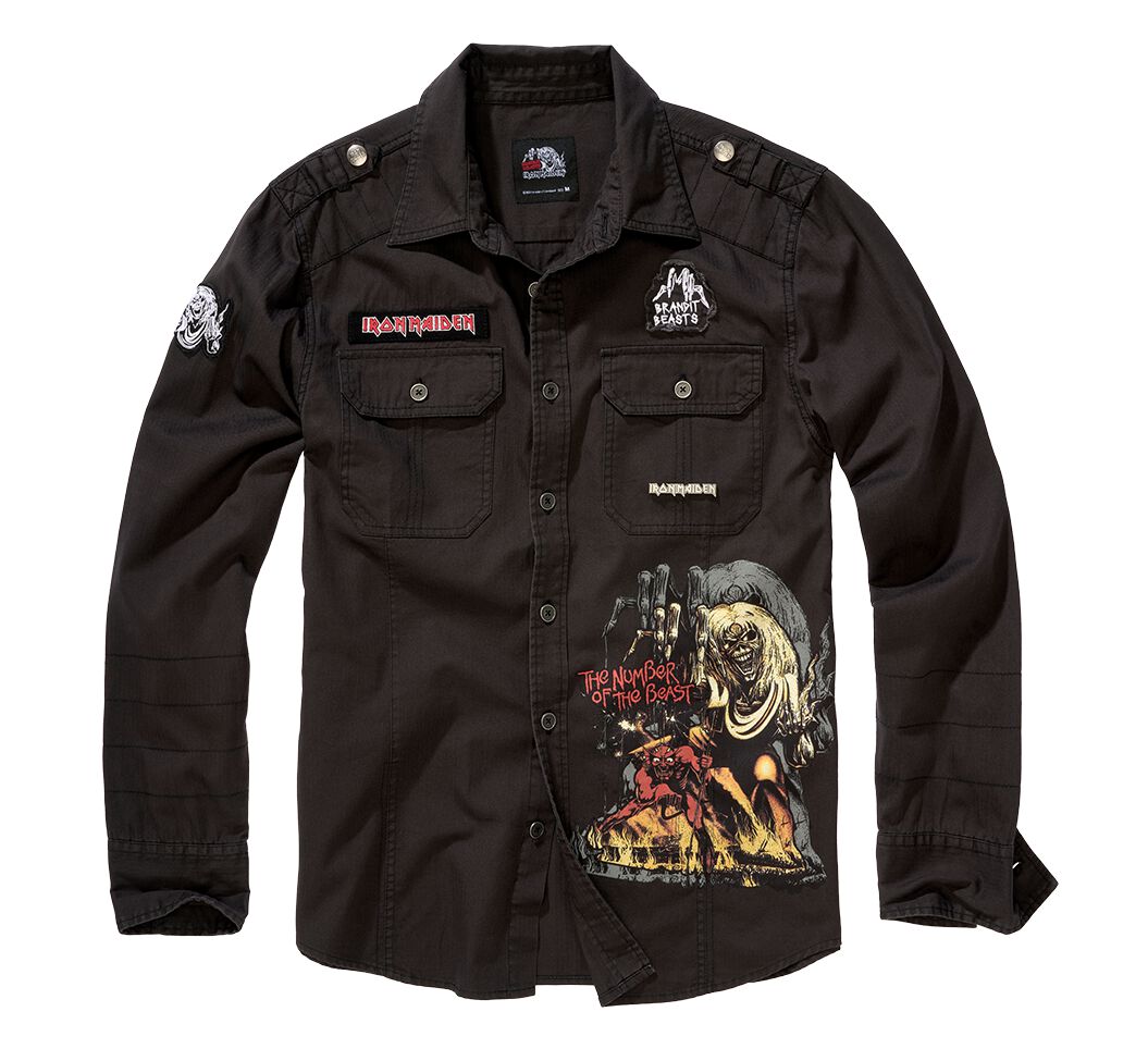 Iron Maiden Langarmhemd - Luis Vintage Shirt - S bis 4XL - für Männer - Größe M - schwarz  - Lizenziertes Merchandise! von Iron Maiden