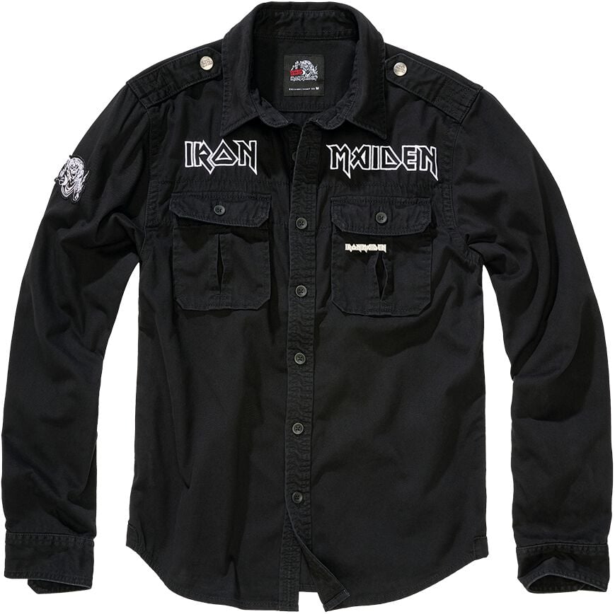 Iron Maiden Langarmhemd - Vintage Shirt Eddie - M bis 4XL - für Männer - Größe 3XL - schwarz  - Lizenziertes Merchandise! von Iron Maiden