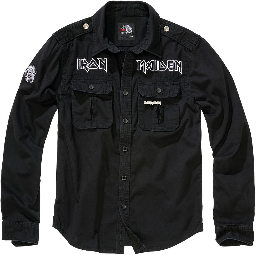 Iron Maiden Langarmhemd - Vintage Shirt Eddie - M bis 4XL - für Männer - Größe 4XL - schwarz  - Lizenziertes Merchandise! von Iron Maiden