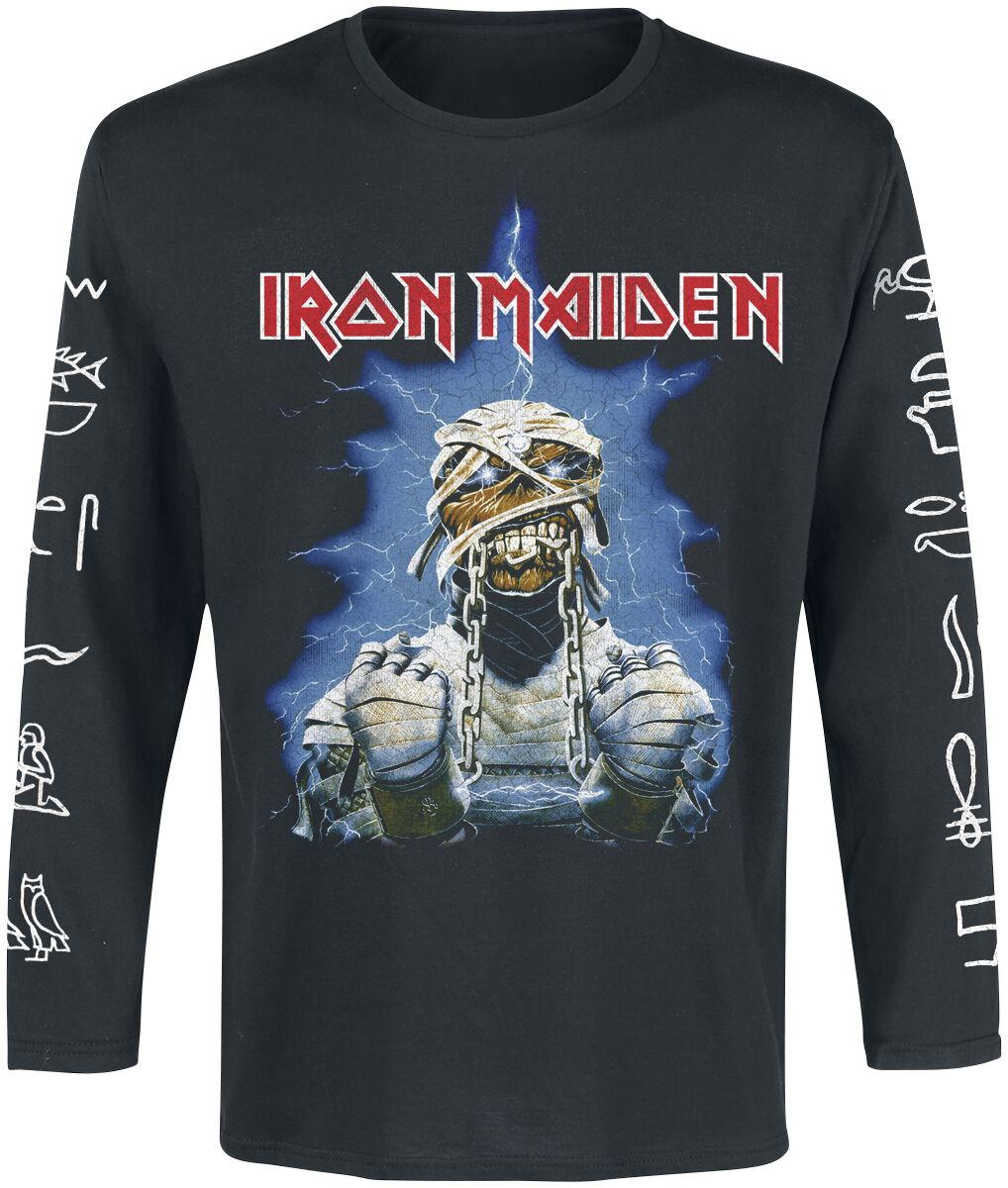 Iron Maiden Langarmshirt - World Slavery Tour - S bis XXL - für Männer - Größe S - schwarz  - Lizenziertes Merchandise! von Iron Maiden