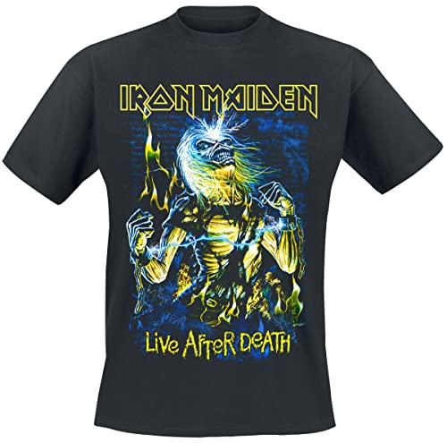Iron Maiden Live After Death Männer T-Shirt schwarz 3XL 100% Baumwolle Band-Merch, Bands von Iron Maiden