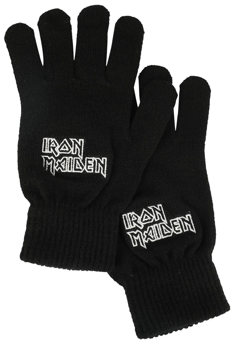 Iron Maiden Logo Fingerhandschuhe schwarz von Iron Maiden