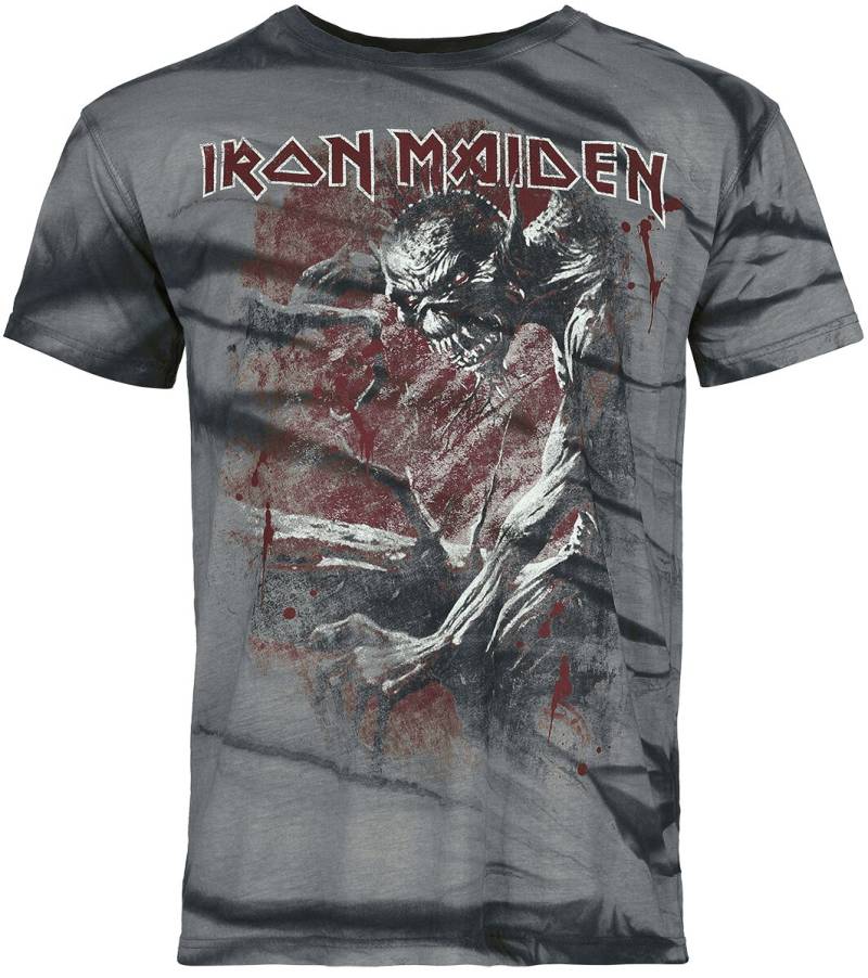 Iron Maiden Logo T-Shirt grau in XL von Iron Maiden