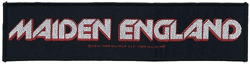 Iron Maiden Maiden England Unisex Patch schwarz/weiß/rot 100% Polyester Band-Merch, Bands von Iron Maiden