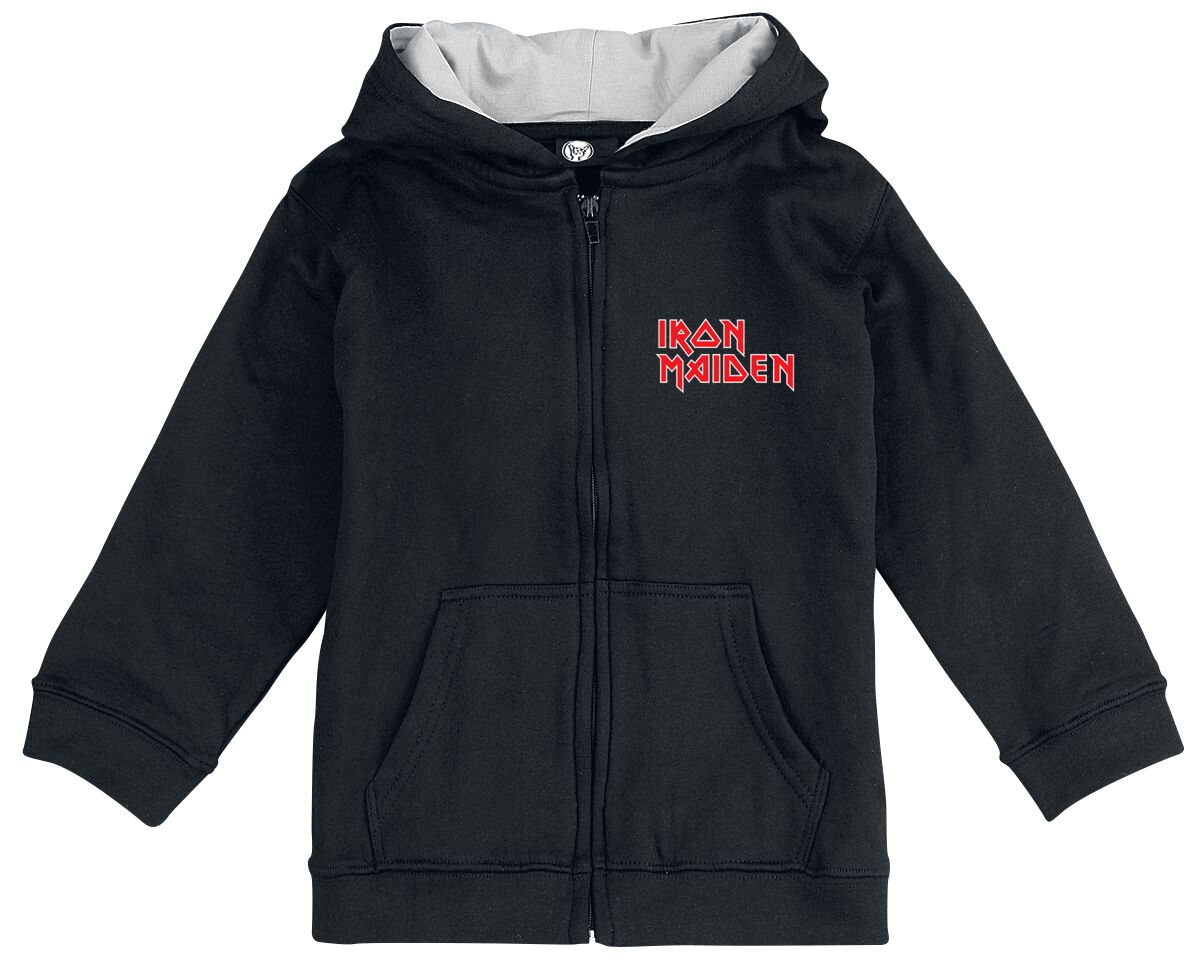 Iron Maiden Metal-Kids - Trooper Kinder-Kapuzenjacke schwarz in 140 von Iron Maiden