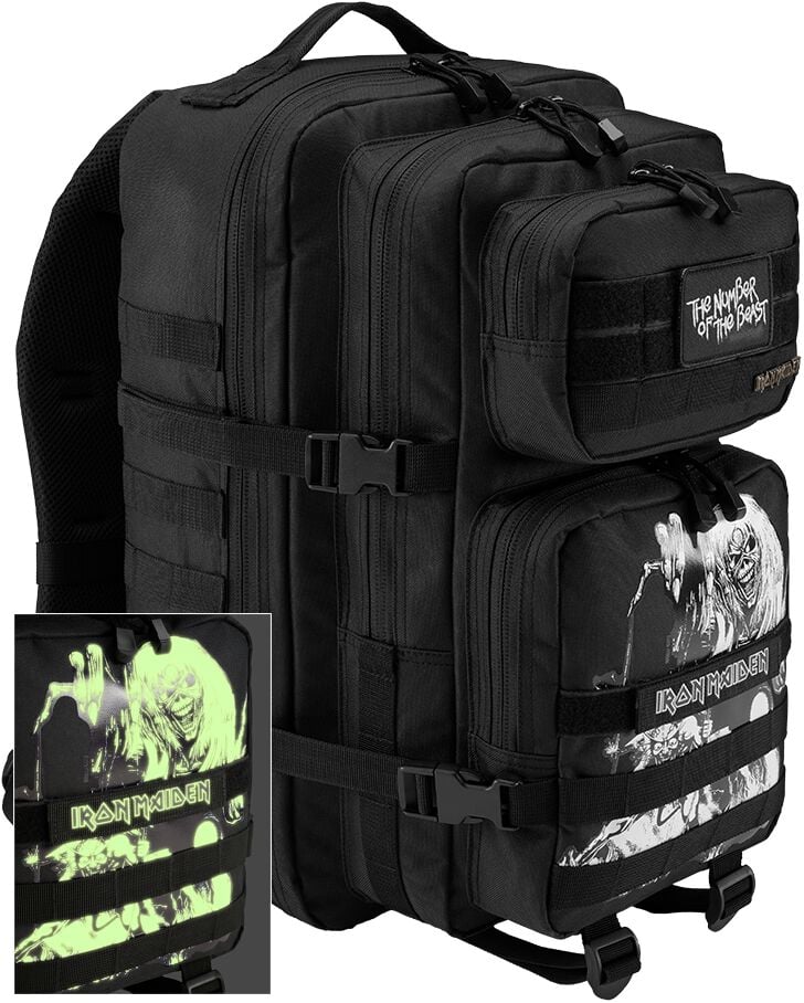 Iron Maiden Number Of The Beast GITD - Cooper Large Rucksack schwarz von Iron Maiden