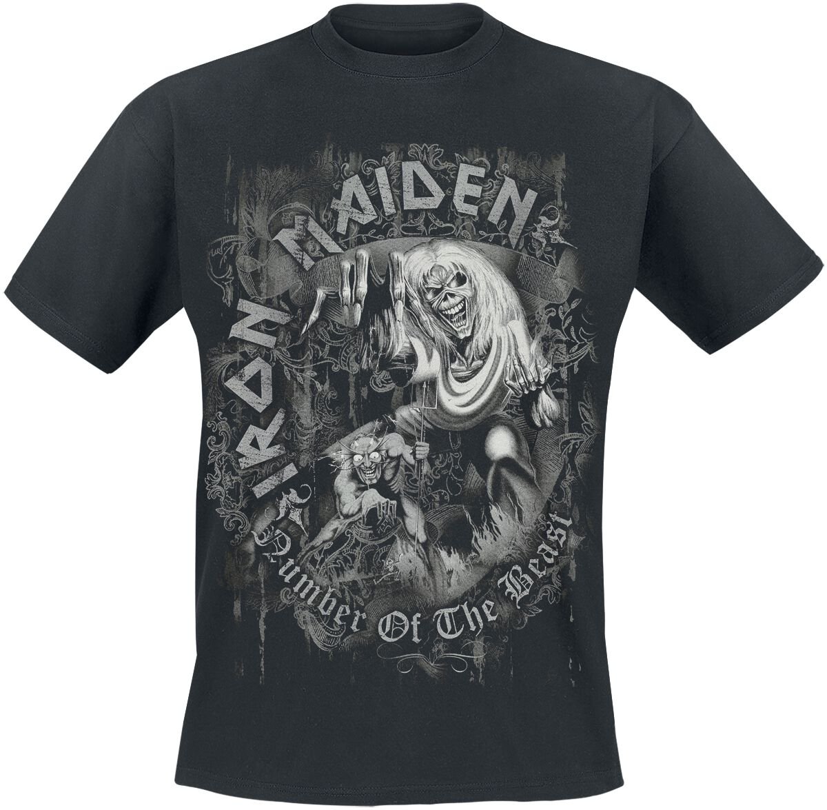 Iron Maiden Number Of The Beast Grey Tone T-Shirt schwarz in L von Iron Maiden