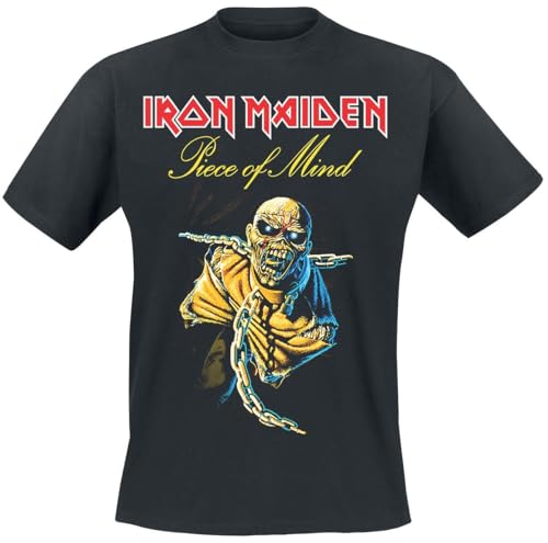 Iron Maiden Piece of Mind Tracklist Männer T-Shirt schwarz 3XL 100% Baumwolle Band-Merch, Bands von Iron Maiden
