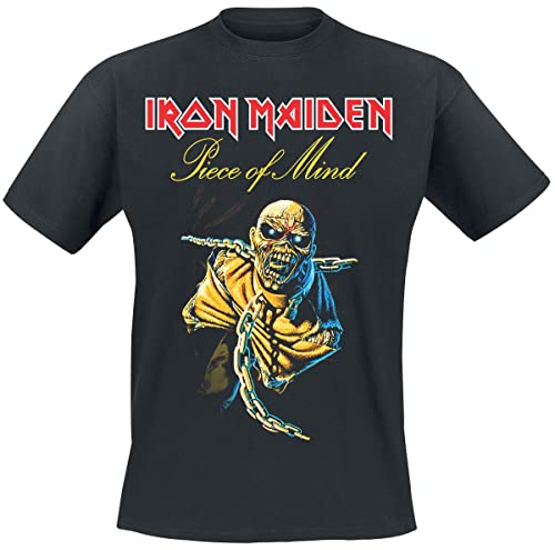 Iron Maiden Piece of Mind Tracklist Männer T-Shirt schwarz M 100% Baumwolle Band-Merch, Bands von Iron Maiden