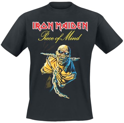 Iron Maiden Piece of Mind Tracklist Männer T-Shirt schwarz XXL 100% Baumwolle Band-Merch, Bands von Iron Maiden