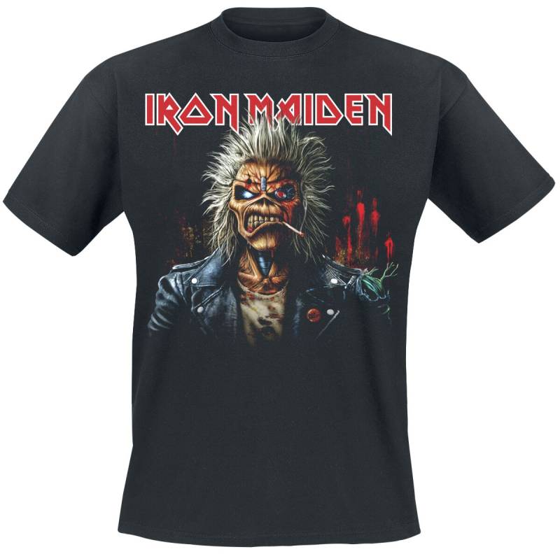 Iron Maiden Portrait Eddie Smoke T-Shirt schwarz in XXL von Iron Maiden