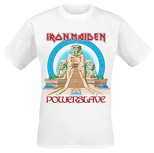 Iron Maiden Powerslave World Slavery Tour 1984-1985 Männer T-Shirt weiß XXL von Iron Maiden