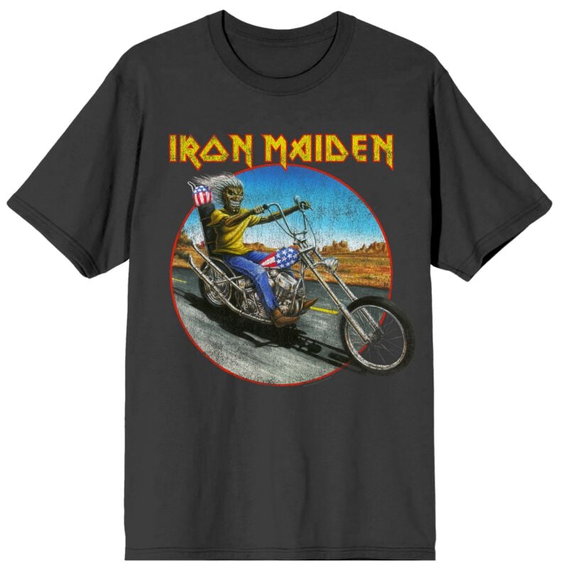 Iron Maiden Road Biker T-Shirt charcoal in M von Iron Maiden
