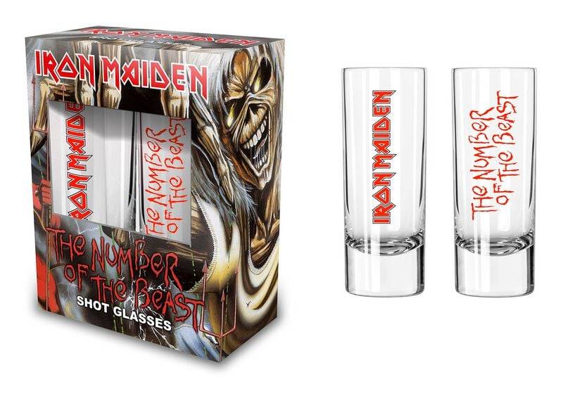 Iron Maiden Schnapsglas-Set - Number Of The Beast - klar  - Lizenziertes Merchandise! von Iron Maiden
