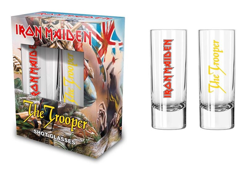 Iron Maiden Schnapsglas-Set - The Trooper - klar  - Lizenziertes Merchandise! von Iron Maiden