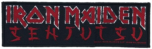 Iron Maiden Senjutsu Logo Unisex Patch schwarz/rot 100% Polyester Band-Merch, Bands von Iron Maiden