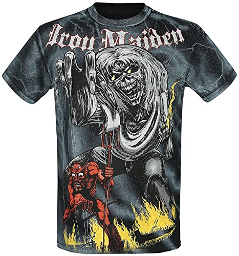 Iron Maiden Sketched Number of The Beast Allover Männer T-Shirt Allover L von Iron Maiden