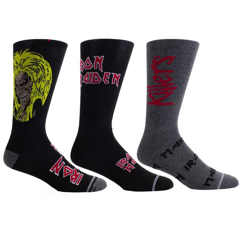 Iron Maiden Socken - 3er Pack Giftbox - EU 40-46 - für Männer - Größe EU 40-46 - multicolor  - Lizenziertes Merchandise! von Iron Maiden