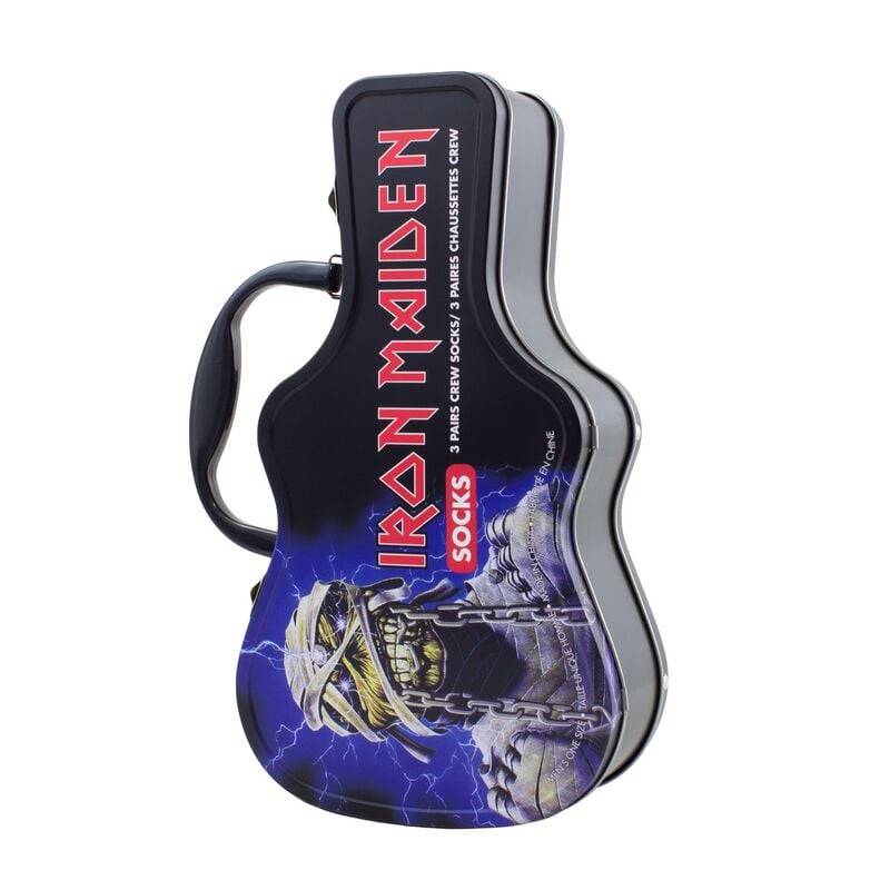 Iron Maiden Socken - Guitar TinBox - EU 40-46 - für Männer - Größe EU 40-46 - multicolor  - Lizenziertes Merchandise! von Iron Maiden