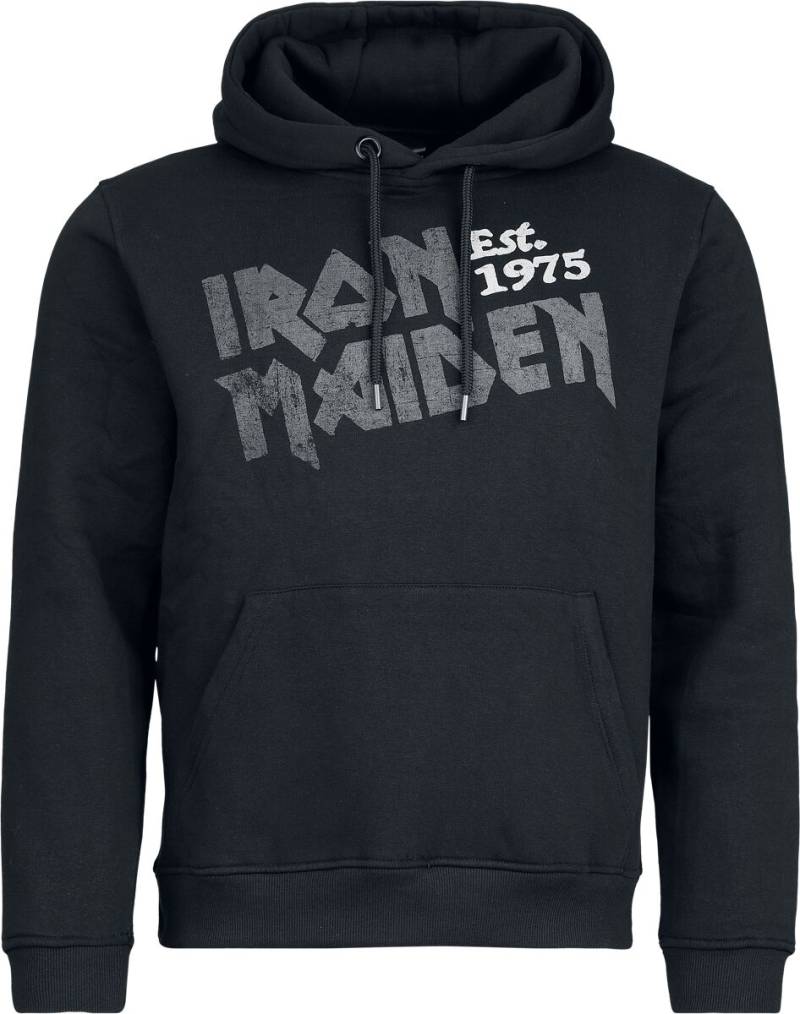 Iron Maiden Stamp Logo Kapuzenpullover schwarz in S von Iron Maiden