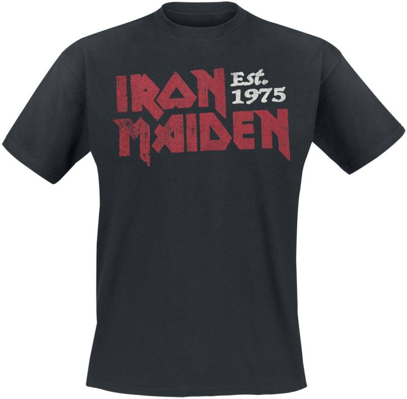Iron Maiden Stamp Logo T-Shirt schwarz in L von Iron Maiden