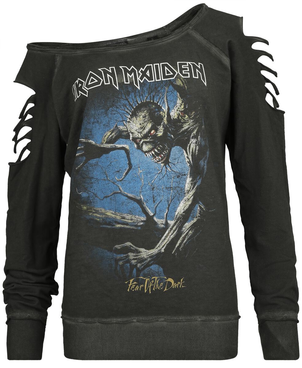 Iron Maiden Sweatshirt - Fear Of The Dark - S bis L - für Damen - Größe L - schwarz  - Lizenziertes Merchandise! von Iron Maiden