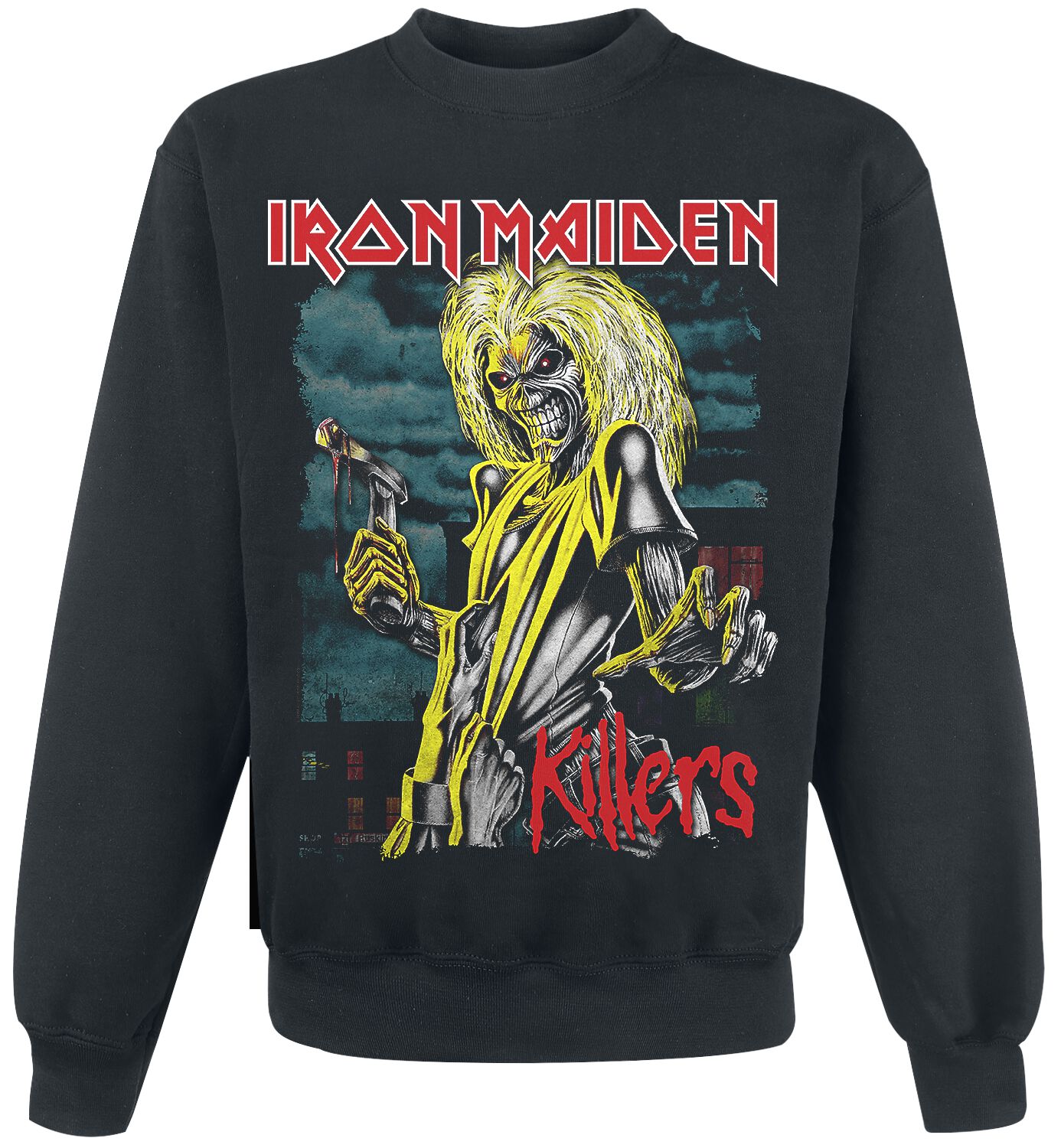 Iron Maiden Sweatshirt - Killers Green Clouds - S bis XXL - für Männer - Größe L - schwarz  - Lizenziertes Merchandise! von Iron Maiden