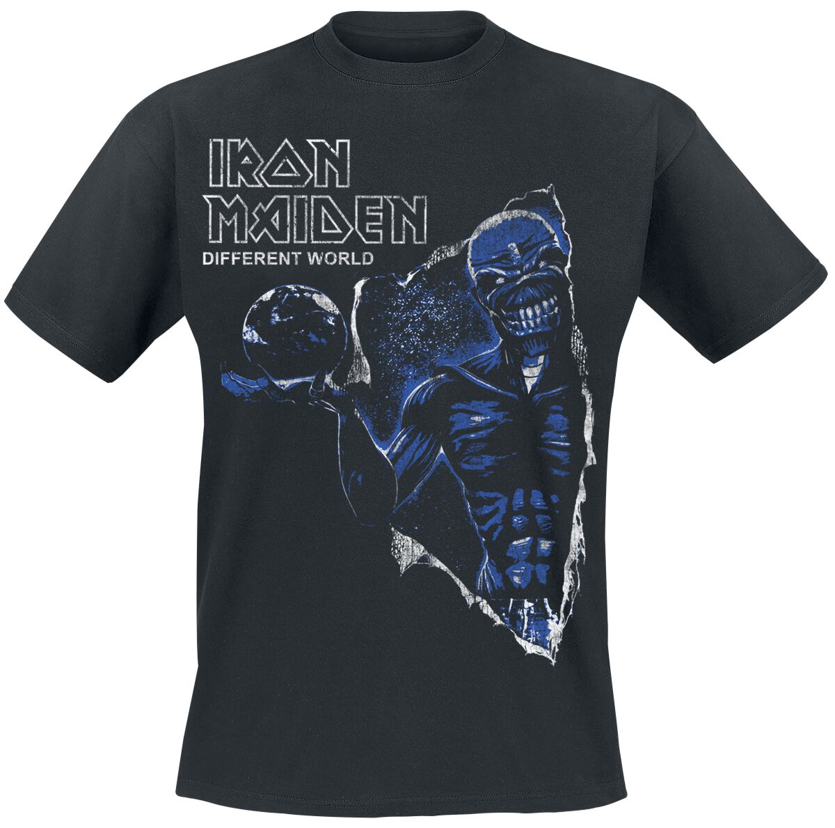 Iron Maiden T-Shirt - Different World Reversed - S bis 3XL - für Männer - Größe 3XL - schwarz  - Lizenziertes Merchandise! von Iron Maiden