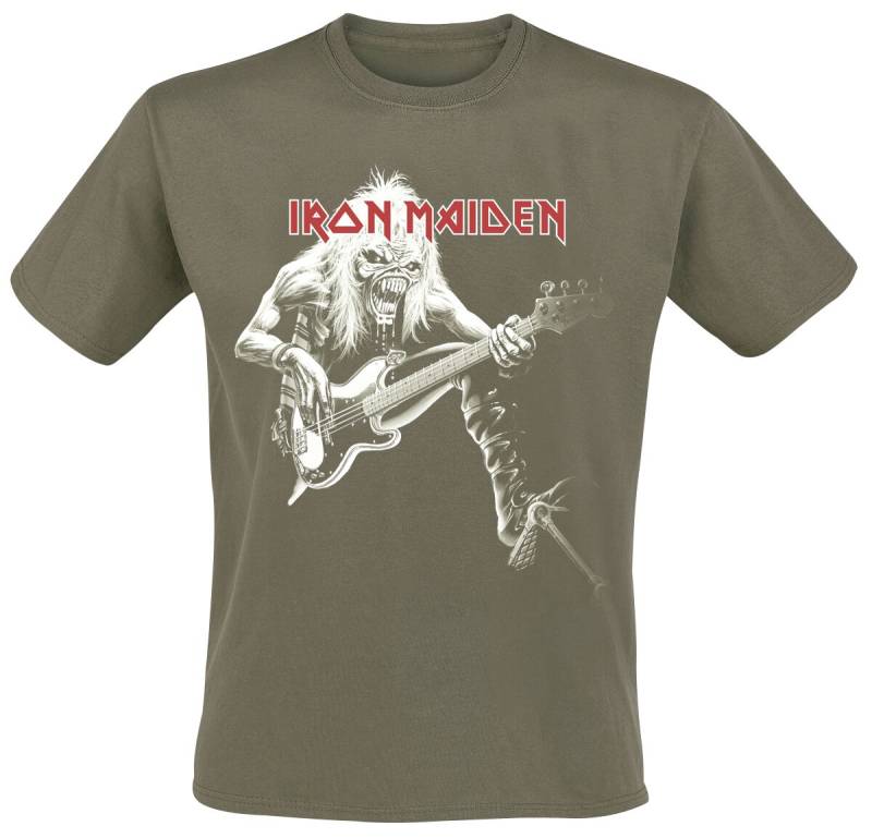 Iron Maiden T-Shirt - Eddie Bass - 3XL bis 4XL - für Männer - Größe 4XL - grün  - Lizenziertes Merchandise! von Iron Maiden