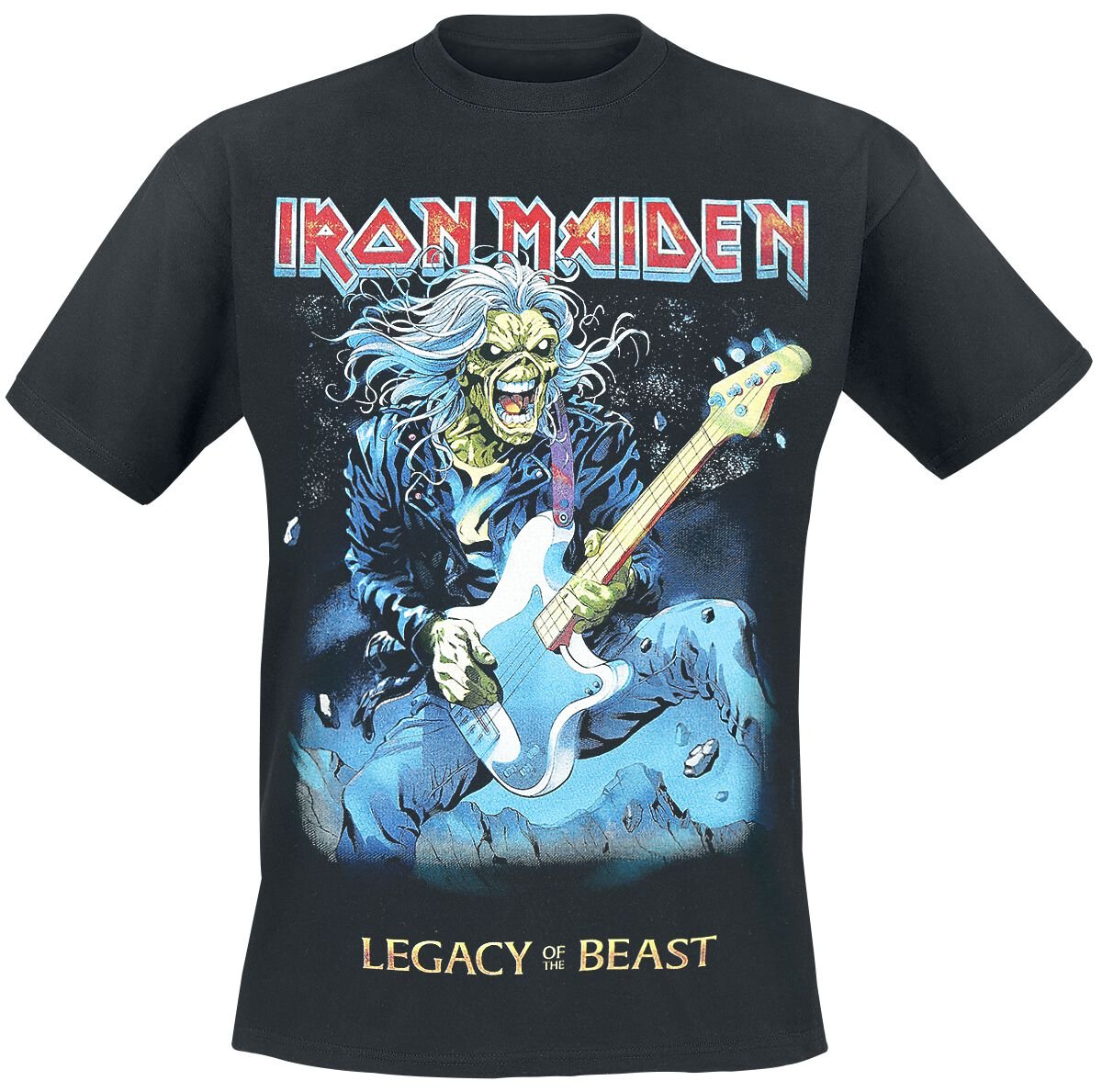 Iron Maiden T-Shirt - Eddie On Bass - S bis XXL - für Männer - Größe S - schwarz  - Lizenziertes Merchandise! von Iron Maiden