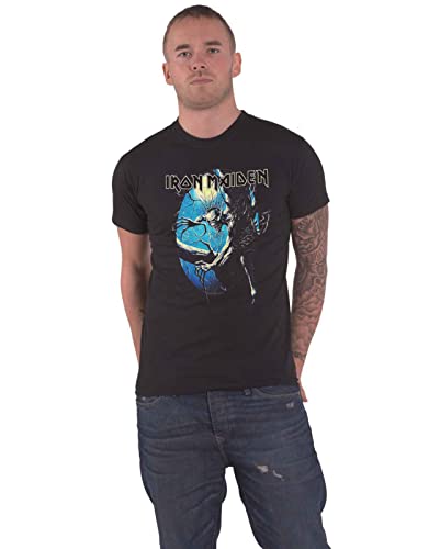 Iron Maiden T Shirt Fear of The Dark Oval Eddie Moon Nue offiziell Herren L von Iron Maiden