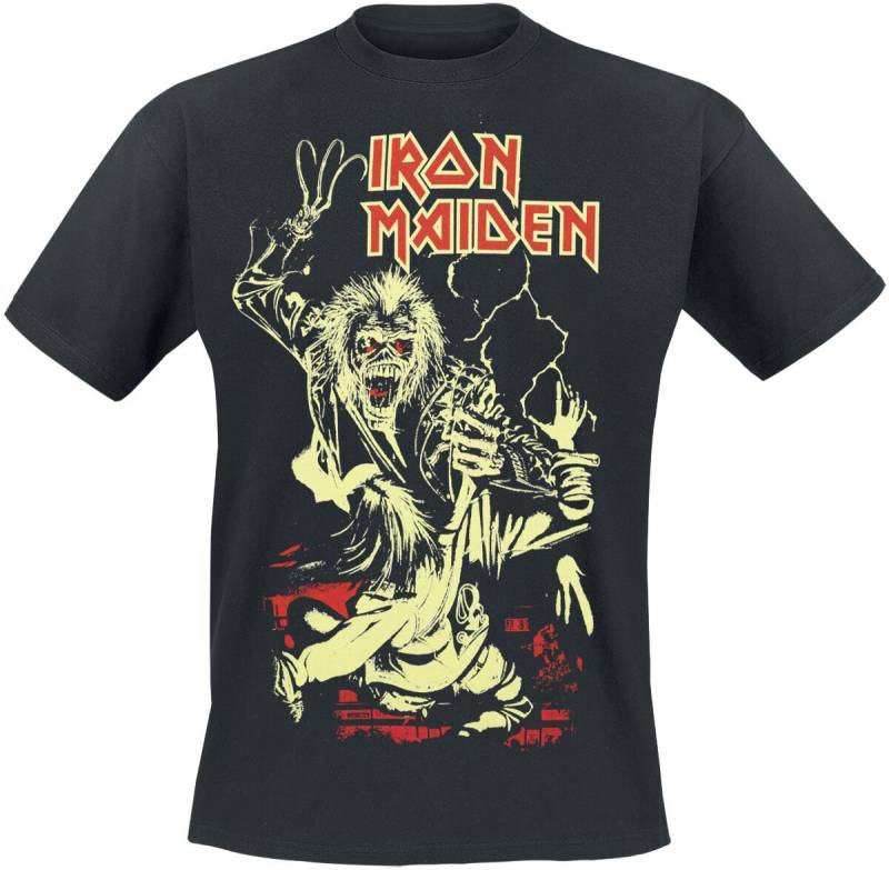 Iron Maiden T-Shirt - Fire Ring - Glow In The Dark - S bis 5XL - für Männer - Größe 4XL - schwarz  - Lizenziertes Merchandise! von Iron Maiden