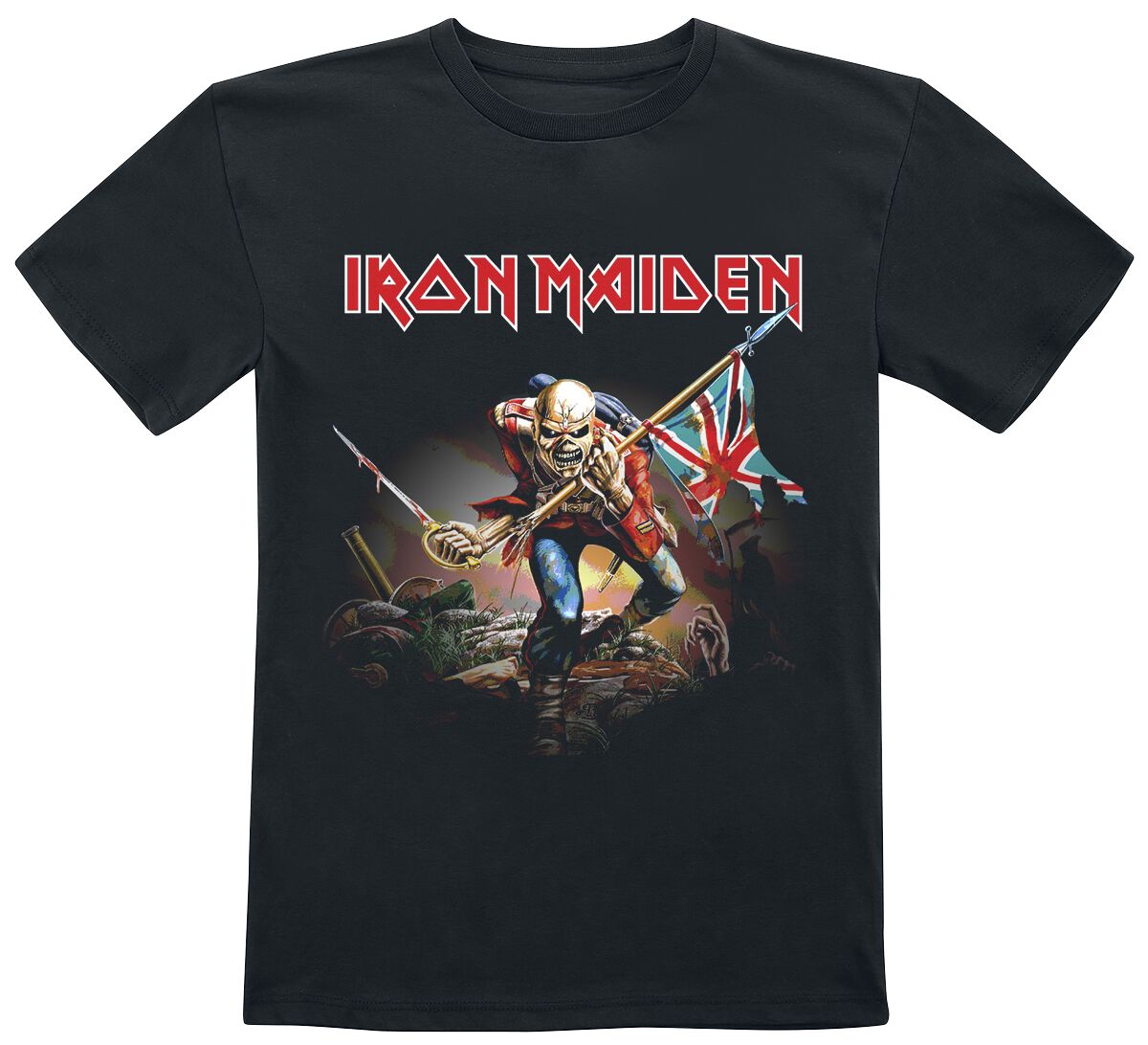 Iron Maiden T-Shirt - Kids - Trooper - 116 bis 164 - für Mädchen & Jungen - Größe 164 - schwarz  - Lizenziertes Merchandise! von Iron Maiden