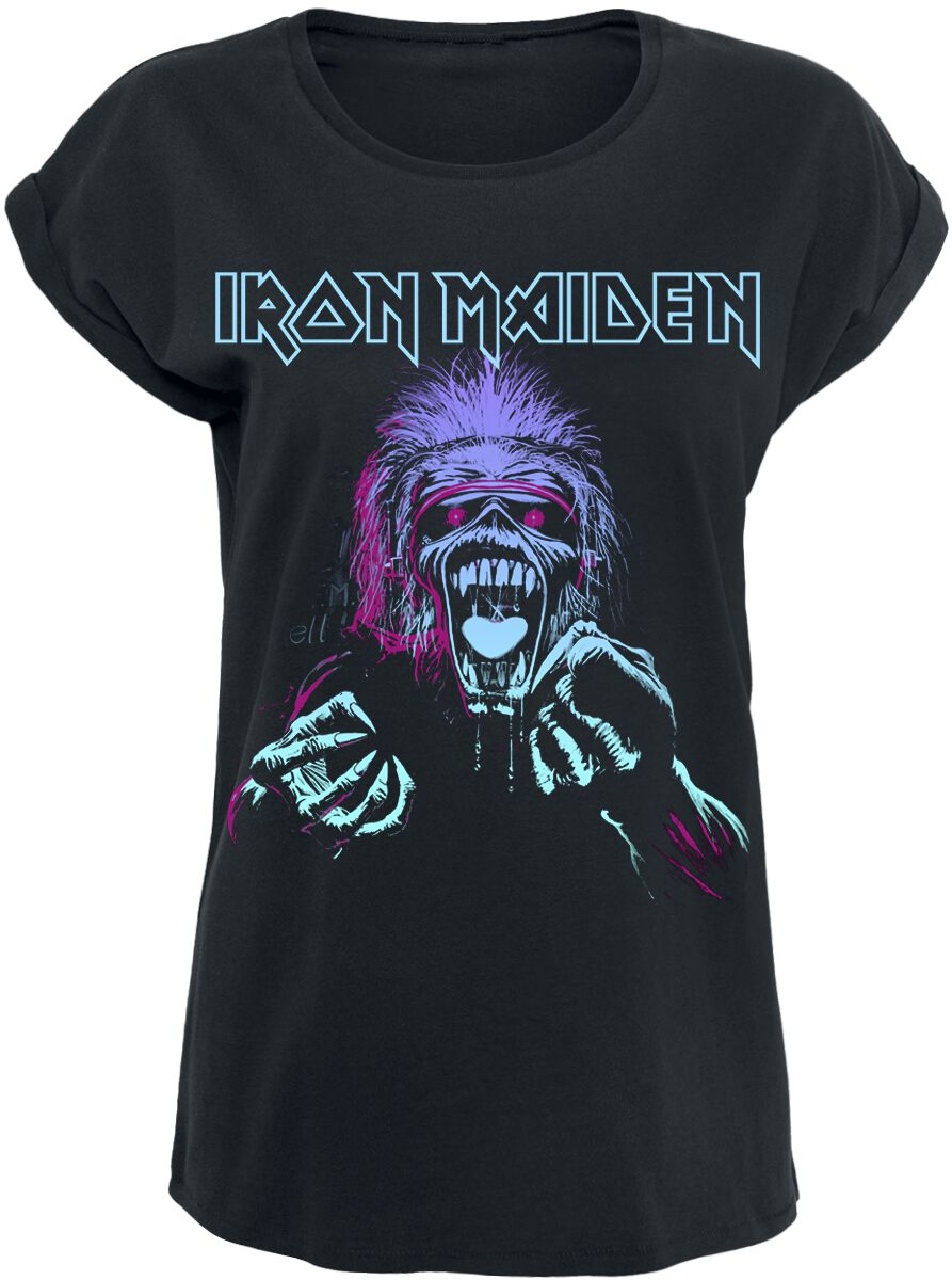 Iron Maiden T-Shirt - Pastel Eddie - S bis XL - für Damen - Größe M - schwarz  - Lizenziertes Merchandise! von Iron Maiden